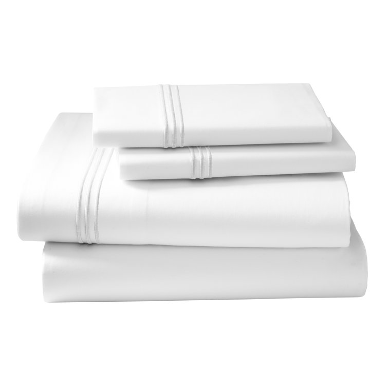 Birch Lane™ Malik Cotton Blend Percale Fitted Sheet Wayfair